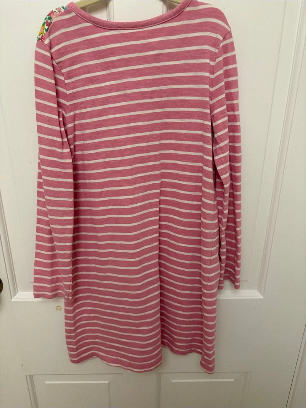 7-8 years Mini Boden Floral and Striped Dress: back to school